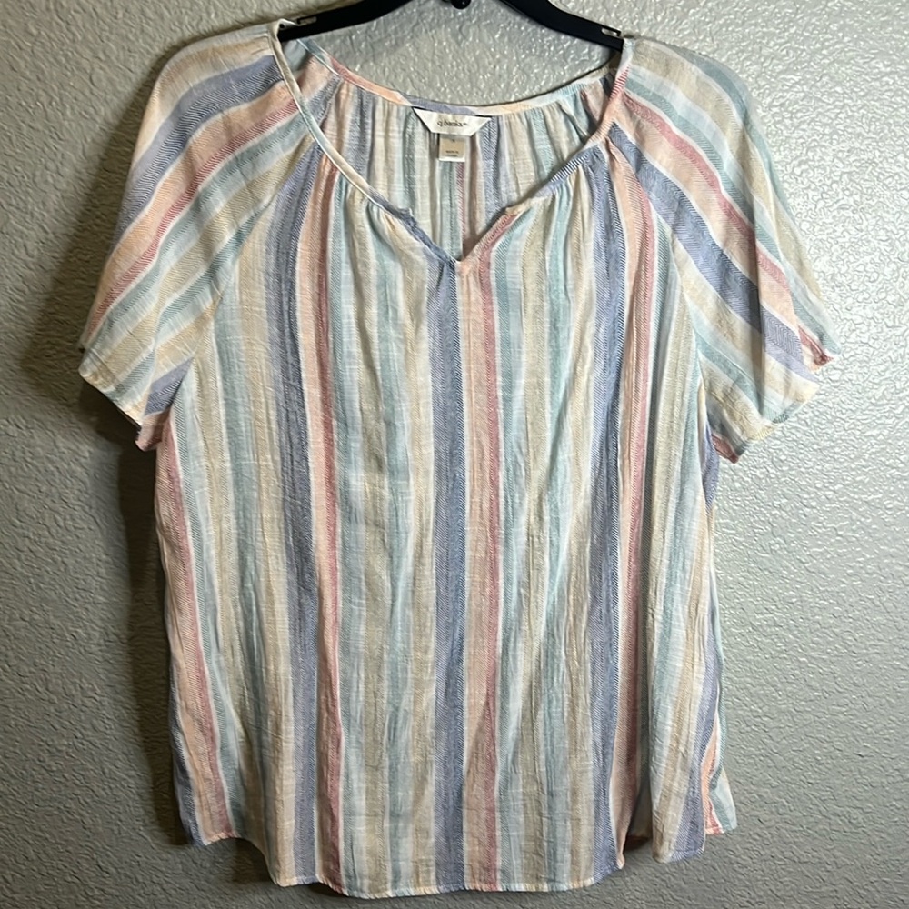 CJ Banks striped blouse size 1X
